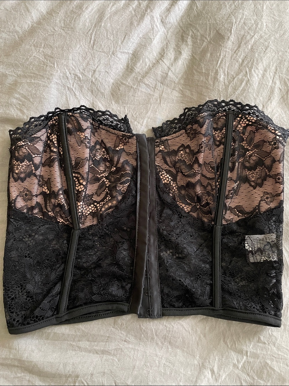 Black Lace Bustier Corset Top - Women Intimates